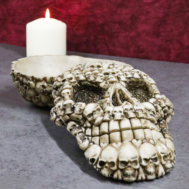 Ossuary Graveyard Skulls And Bones Ghoulish Skull Face Decorative Trinket Box