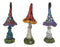 Enchanted Fairy Garden 9.5"H Spotted Toadstool Mushrooms Figurine Set of 3