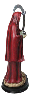 Red Robe Santa Muerte With Scythe Patroness Of Love And Romance Figurine 12"H