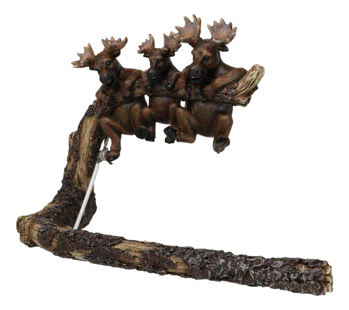 Rustic Western Elk Moose Hanging On Tree Branch Wall Hand Towel Holder Bar