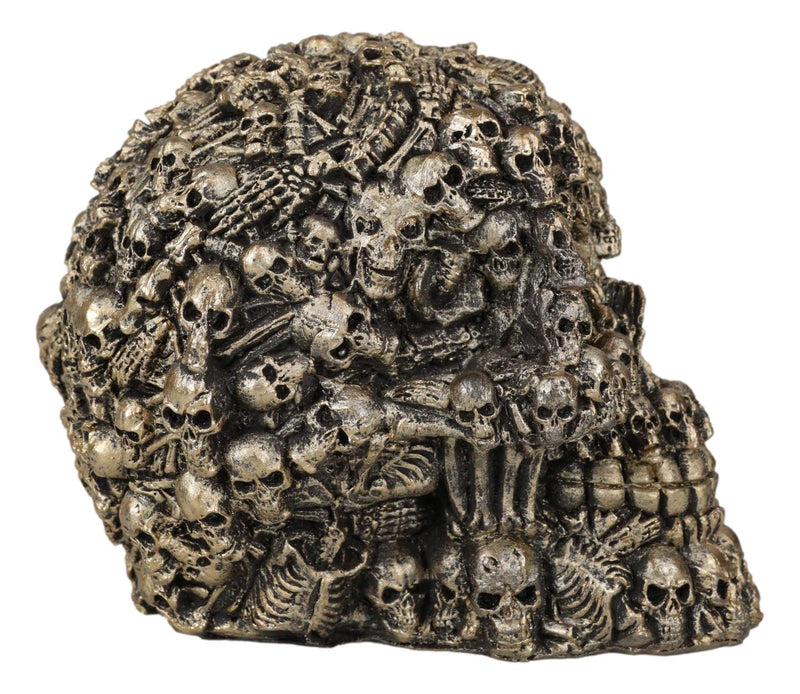 Ossuary Morphing Ghost Whisper Boneyard Skeletons Faux Brass Skull Figurine