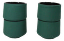 Green Modern Cylindrical Japanese Tetsubin Style Cast Iron Tea Cups Set of 4