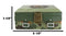 Green Military US Army Emblem Officer Briefcase Camo Decorative Trinket Box