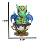 Whimsical Morning Beverage Chai With Bobert Baby Dragon In Teacup Figurine