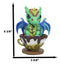 Whimsical Morning Beverage Chai With Bobert Baby Dragon In Teacup Figurine