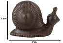 Whimsical Rustic Western Farmhouse Cast Iron Cottage Mollusca Snail Figurine
