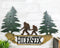 Rustic Sasquatch Big Foot by Pine Trees Hide & Seek Metal Wall Decor Plaque