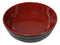 Set Of 6 Red And Black Round Ridged Body Soup Salad Rice Melamine Bowls 8"D