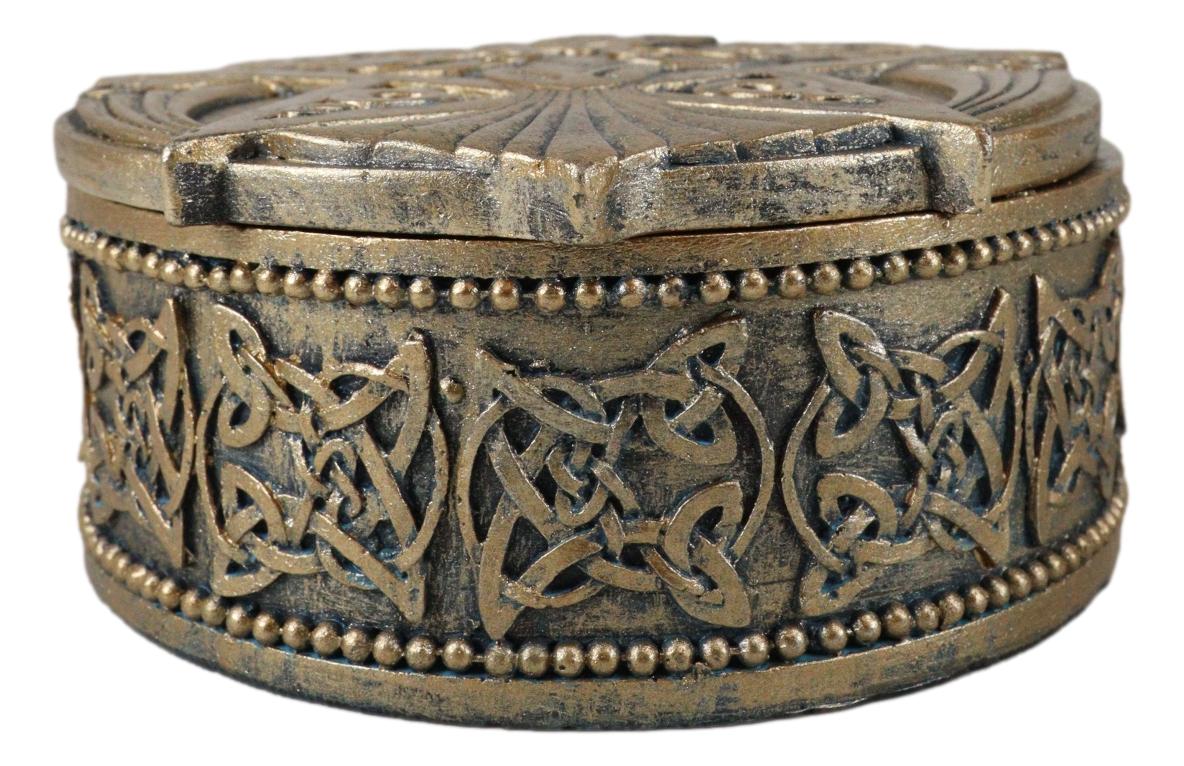 Celtic Raven Lludd Morrigan Pentacle Rune Knotwork Symbols Decorative Box