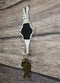 Pack Of 2 Antique White Pewter Bunny Rabbit Head Wall Coat Hooks With Chalkboard