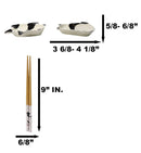 Happy Panda Bears Ceramic Sauce Dishes Chopsticks And Rests Sushi Set For 2