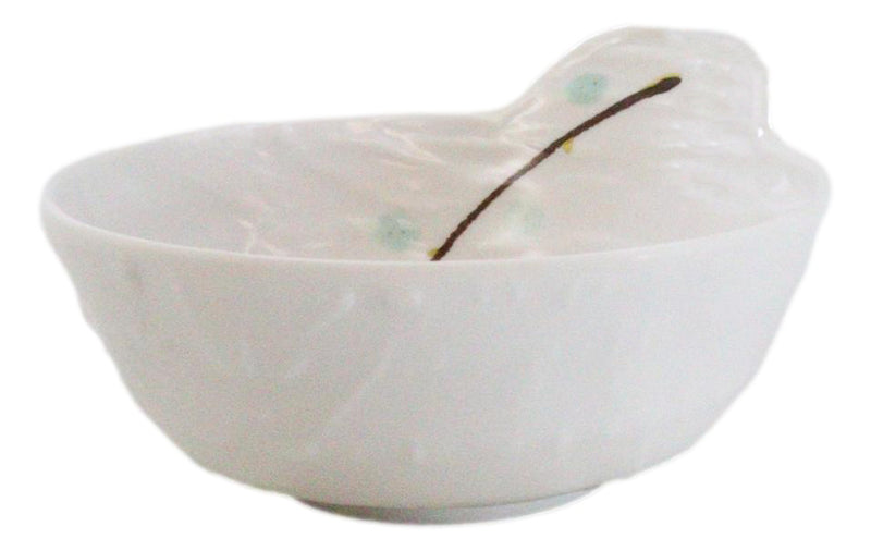 Pack Of 6 Yukino Hana Snowflakes Melamine Shallow Bowls With Handle 7oz