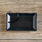 Pack Of 6 Ridged Matte Black Melamine 2 Partitions Rectangular Sushi Plates