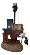 Rustic Western Patriotic I Heart Texas State Map With Cowgirl Boots Table Lamp