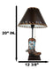 Rustic Western Country Skull With Crossed Pistols Cowboy Spur Boot Table Lamp