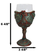 Mystical Horus Wedjat Gaze Eye Of The Dragon Scales Wine Glass Goblet Chalice