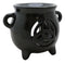 Wicca Witchcraft Triquetra Black Cauldron Essential Oil Warmer Candle Holder