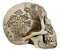 Ebros Bone Ancient Egyptian Gods Paranormal Voodoo Scarab Dung Beetle Skull Statue 8.5" Long Figurine