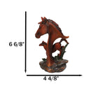 Western Brown Mare and Foal Horse Figurine Realistic Equine Family Sculpture