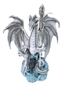 Ruth Thompson Pale White Spirit Omega Blade Dragon Statue With Sword Decor