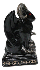 Ceramic Sabbatic Goat Baphomet With Cobra Ceramic Salt And Pepper Shakers Set