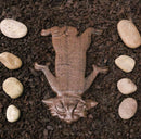 Pack Of 3 Whimsical Cat Cast Iron Stepping Stone Rustic Bronze Garden Accent