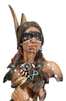 Koitsenko Hunter Native American Indian Chief Warrior Holding Axe Bust Figurine