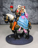Day Of The Dead Our Special Day Skeleton Mariachi Couple On Black Horse Figurine