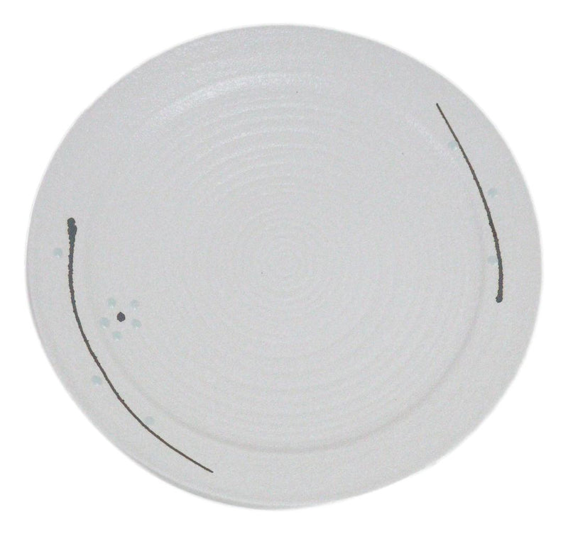 Pack Of 5 Ceramic Yukino Hana Snow Collection Large Round Dinner Plates 10" D