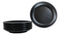 Pack Of 6 Black Silk Melamine Round Appetizer Dessert Side Dishes Plates 7"D