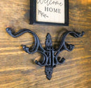 Cast Iron Victorian Swivel Wall Hook Rustic Black 4 Arm Rotating Coat & Hat Rack