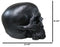 Graveyard Gothic Memento Mori Giant Oversized Sinister Black Skull Statue 23"L