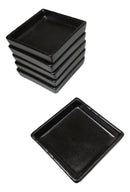 Set Of 6 Kokuyo Black Minimalist Ceramic Square Condiment Sauce Dishes 2oz