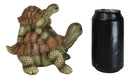 Nautical Marine Turtle Tortoise Mother Piggybacking Hatchling Family Figurine