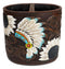 Southwestern Native American Indian Chief Headdress Feathers Toothbrush Holder