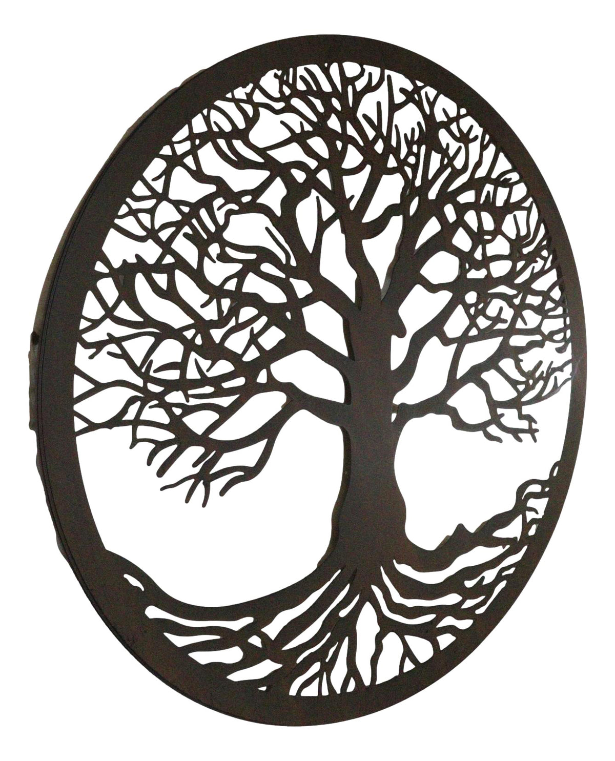 Brown 23"D Oversized Celtic Tree of Life Medallion Metal Wall Circle Plaque