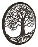 Brown 23"D Oversized Celtic Tree of Life Medallion Metal Wall Circle Plaque