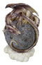Dream Weaver Fantasy Wyrmling Dragon Sleeping On Cratered Lunar Moon Figurine
