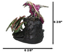 LED Crystal Faux Geode Dragons Duelling Figurine, Red & Green Metallic Dragons