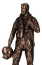 World War II Airman Aircraft Carrier Fighter Jet Pilot Bronzed Statue With Base