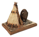 Southwest Legacy Series American Buffalo Prairie Scene Bison & Teepee Figurine