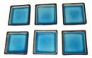 Set Of 6 Blue Sky Aozora Kannyu Ceramic Square Condiment Sauce Dishes 2oz