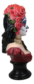 Day of The Dead Sugar Skull Lady Dancer Vivas Calacas Senorita Bust Figurine