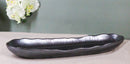 Pack Of 3 Black Tetsu Kesho Ceramic Wavy Oblong Long Serving Platter 13.25"L