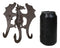 Pack Of 2 Cast Iron Rustic Fantasy Viking Beowulf Dragon 3Pegs Wall Keys Hook