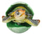 Green Nautical Marine Sea Turtle Hatchling Emerging Out of Egg Mini Figurine