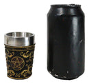 Set Of 2 Occultic Pagan Pentagram Sigil Of Baphomet Sabbatic Goat Shot Glasses