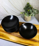 Pack Of 6 Black Kokuyo Ceramic Collection Large Ramen Soup Dinner Bowl 36oz 9"D