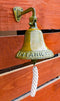 Antiqued Brass Finish Over Aluminum Verdigris Patina Titanic Wall Dinner Bell