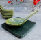 Made In Japan Modern Glazed Ceramic Shades Of Green Soup Spoons Set Of 5